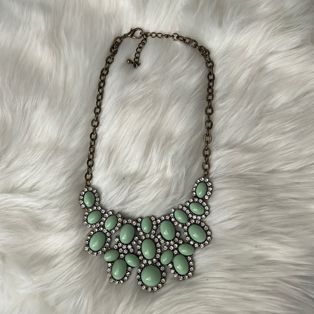 Jade and Crystal Gemstone Necklace.